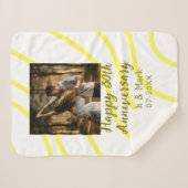 Yellow golden photo 30th wedding anniversary name  シェルパブランケット (正面(横))