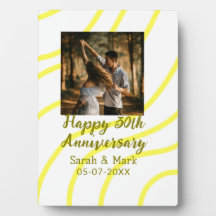 Yellow golden photo 30th wedding anniversary name 