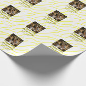 Yellow golden photo 30th wedding anniversary name  ラッピングペーパー (角)