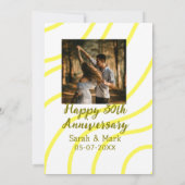 Yellow golden photo 30th wedding anniversary name  招待状 (裏面)