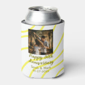 Yellow golden photo 30th wedding anniversary name  缶クーラー (缶正面)