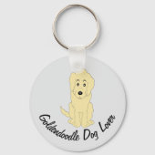 Yellow Goldendoodle Design Any Colour Background キーホルダー (正面)