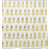 Yellow Goldendoodle Design Any Colour Background シャワーカーテン (正面)