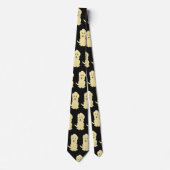 Yellow Goldendoodle Design Any Colour Background ネクタイ (正面)