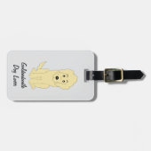 Yellow Goldendoodle Design Any Colour Background ラゲッジタグ (正面横)