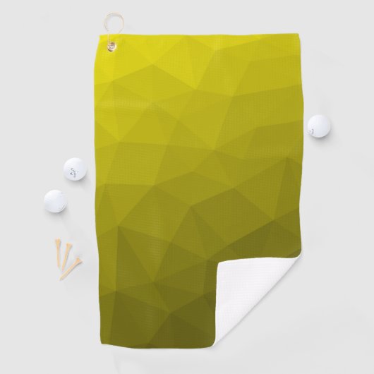Yellow gradient geometric mesh pattern ゴルフタオル (インサイチュ)
