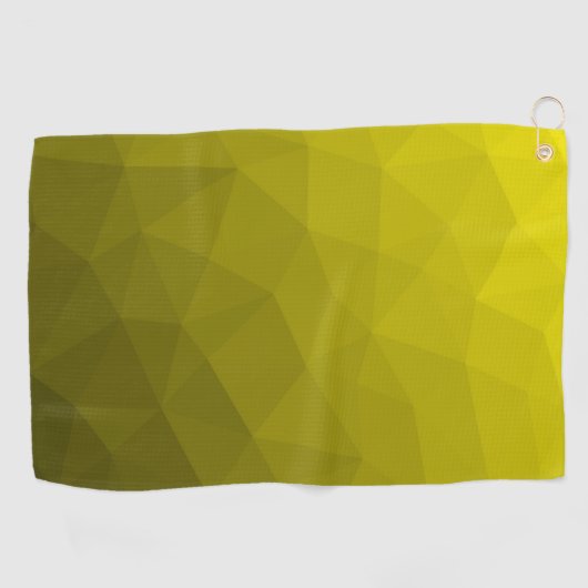 Yellow gradient geometric mesh pattern ゴルフタオル (横)