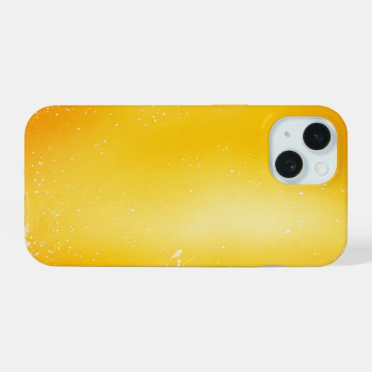 Yellow Gradient Watercolor Phone Case iPhone 15ケース (裏面横)