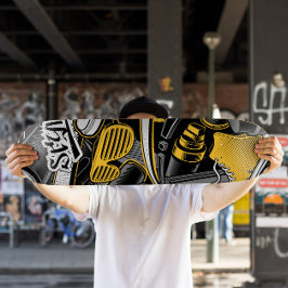 Yellow Graffiti Style Skateboard | Skateboard Deck スケートボード