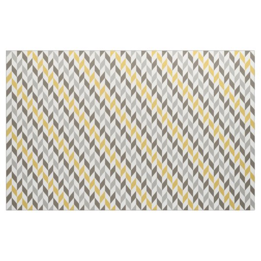 Yellow & Gray Chevron Pattern ファブリック (ヤード)