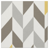 Yellow & Gray Chevron Pattern ファブリック (クローズアップ)