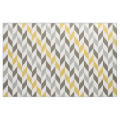 Yellow & Gray Chevron Pattern ファブリック (ファットクウォーター)