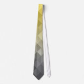Yellow Gray Cool Ombre Geometric pattern ネクタイ (正面)