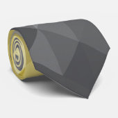 Yellow Gray Cool Ombre Geometric pattern ネクタイ (ロール)