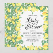 Yellow Great Lemonade Baby Shower 招待状 (正面/裏面)