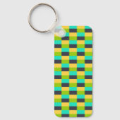 Yellow, Green, Blue, Black Color Combination キーホルダー (正面)