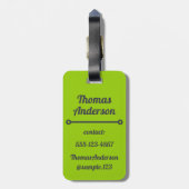 Yellow, Green, Blue, Black Color Combination ラゲッジタグ (裏面縦)