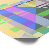 Yellow Green Blue Purple Geometric ポスター (角)
