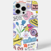 Yellow Green Bright Peaceful Awareness Phone Case Case-Mate iPhoneケース (裏面)
