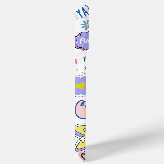 Yellow Green Bright Peaceful Awareness Phone Case Case-Mate iPhoneケース (裏面 / 右)