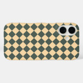 Yellow Green Checker Diamond Pattern Case-Mate iPhoneケース (裏面 (横))