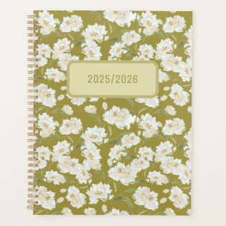 Yellow Green Cream Floral Planner プランナー手帳