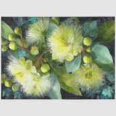 Yellow Green Flowering Gumnut Decoupage 薄葉紙 (正面)