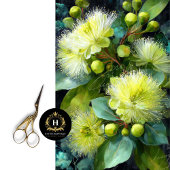 Yellow Green Flowering Gumnut Decoupage 薄葉紙