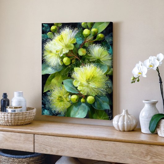 Yellow Green Flowering Gumnut Decoupage 薄葉紙