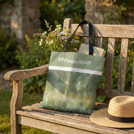 Yellow green modern abstract elegant pattern  トートバッグ