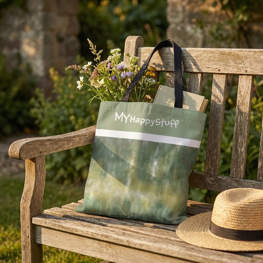 Yellow green modern abstract elegant pattern トートバッグ