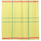 Yellow Green Pink Geometric  シャワーカーテン (正面)