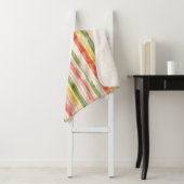 Yellow Green Pink Orange Stripes  シェルパブランケット (インサイチュ)