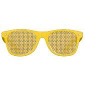 Yellow Green Plaid Seamless Pattern レトロサングラス (正面)
