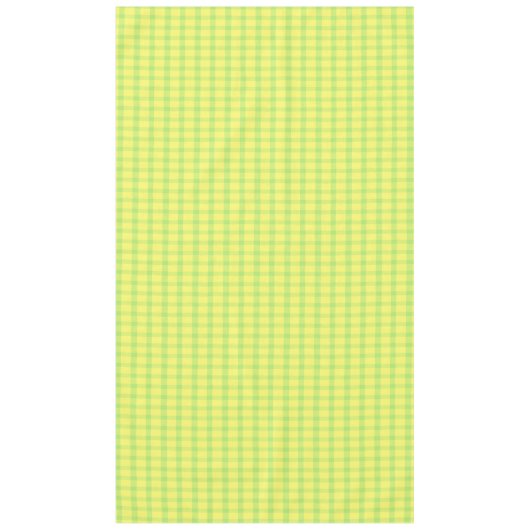 Yellow Green Rustic Plaid Check テーブルクロス (正面)