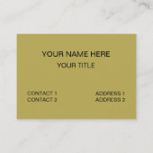 Yellow Green Squares Geometric Pattern 名刺 (裏面)