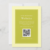Yellow & Green | Vibrant Garden | QR Code Wedding 招待状 (裏面)