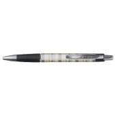 Yellow Green White Plaid Stripes ボールペン (裏面)