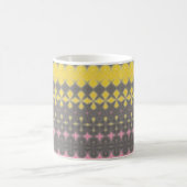 Yellow Grey and Pink Abstract コーヒーマグカップ (中央)
