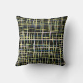 Yellow Grid Lines Art Pattern Worlds Best クッション (裏面)