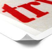 Yellow Hand Holding Blue Lightning Czechoslovakia ポスター (角)