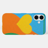 Yellow Heart Abstract Art Phone Case Case-Mate iPhoneケース (裏面 (横))