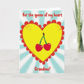 Yellow Heart Grandma Card カード (正面)