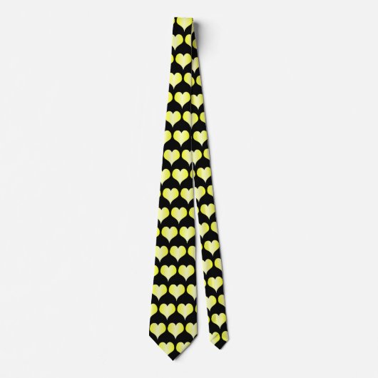 Yellow Hearts Design ネクタイ (正面)