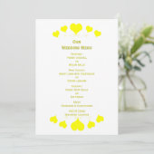 Yellow Hearts Design Wedding メニュー (スタンド正面)