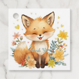 Yellow Hearts Pastel Floral Birthday Neutral Party フェイバータグ