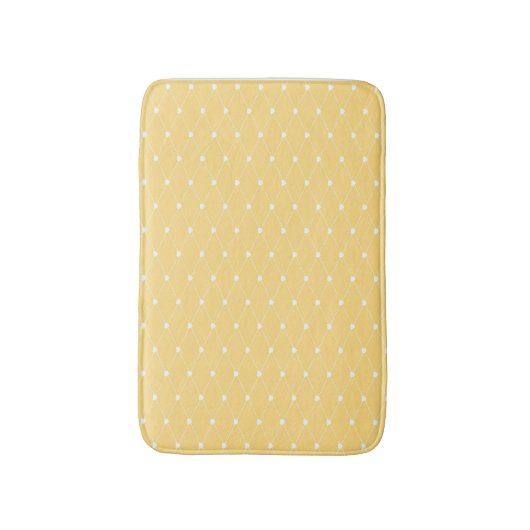 Yellow Hearts Pattern Bath Mat バスマット (正面縦)