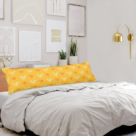 Yellow Hearts Pattern Body Pillow ボディピロー