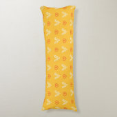 Yellow Hearts Pattern Body Pillow ボディピロー (正面縦)