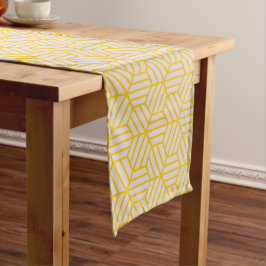 Yellow Hexagon Pattern Table Runner ロングテーブルランナー